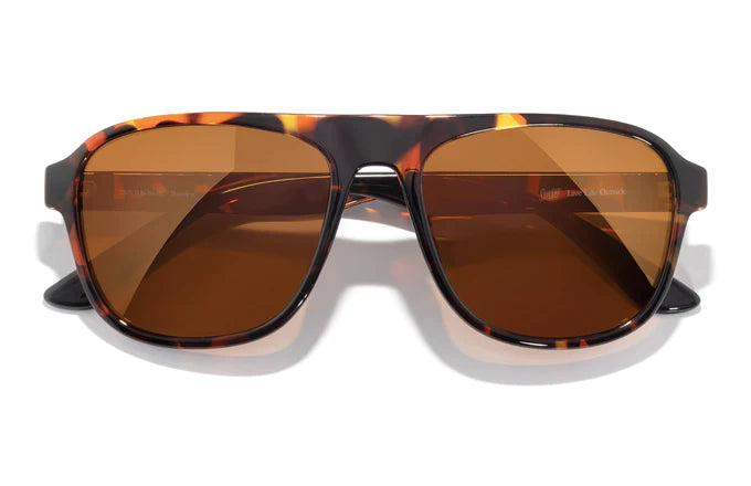 Shoreline by Sunski in tortoise with square aviator frame, large coverage sunglasses for men and women ready for adventure