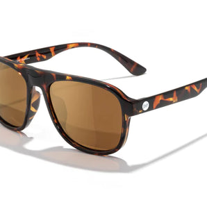 Shoreline by Sunski in tortoise shell with brown lenses, large square aviator sunglasses for men and women with retro style and outdoor coverage