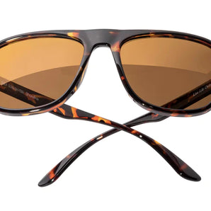 Shoreline by Sunski in tortoise with amber lenses, large square aviator frame offering retro style and full coverage for outdoor adventures