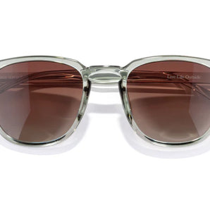 Tango by Sunski in clear recycled frame with polarized Helio lenses, lightweight sunglasses for men and women with plastic-free design