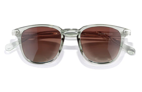 Tango by Sunski in clear recycled frame with polarized Helio lenses, lightweight sunglasses for men and women with plastic-free design