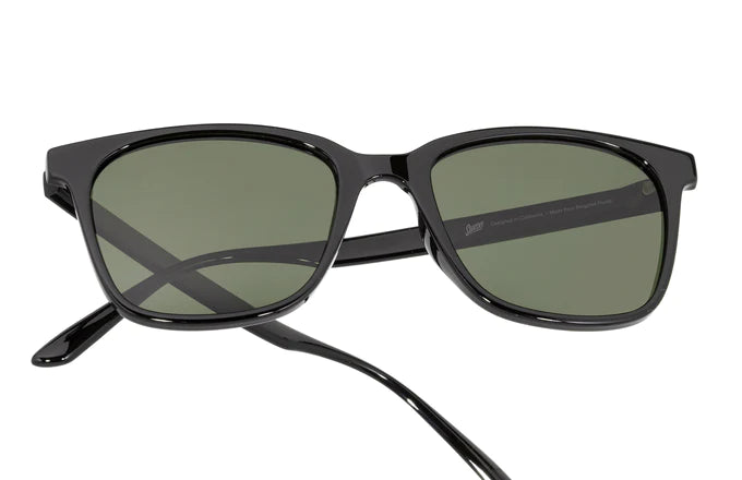 Ventana by Sunski in black with green lenses, classic square frame sunglasses for versatile everyday wear and stylish protection
