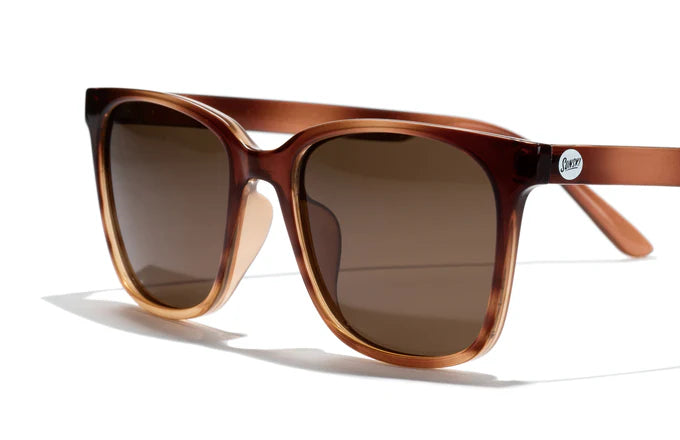 Ventana by Sunski in brown gradient classic square frame sunglasses for men and women versatile for any occasion