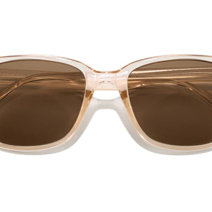 Ventana by Sunski in translucent beige with brown lenses, classic square frame sunglasses for versatile everyday use