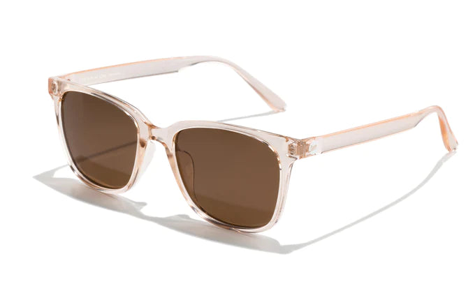 Ventana by Sunski in translucent light beige with classic square frame, versatile sunglasses for men and women for any occasion