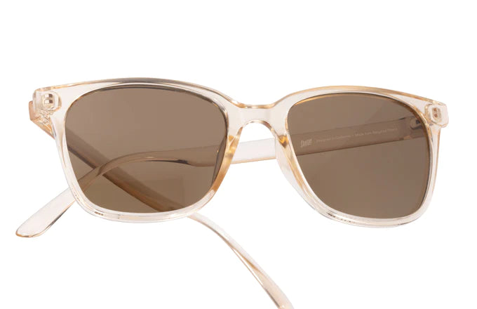 Ventana by Sunski in translucent beige with square frame, classic versatile shades perfect for men and women for any occasion
