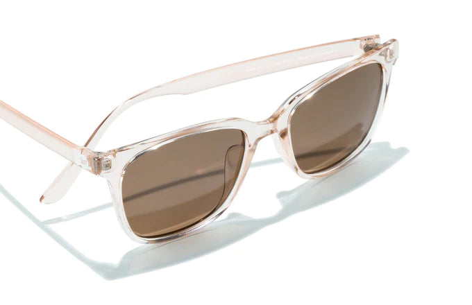 Ventana by Sunski in clear beige with classic square frame, versatile sunglasses for men and women ideal for any occasion