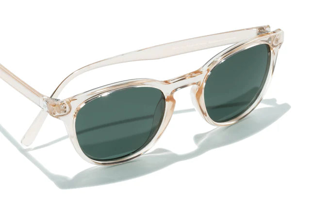 Yuba by Sunski in clear frame with polarized SuperLight lenses, stylish unisex glasses ideal for outdoor use and everyday wear