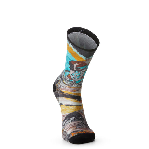 Bike Zero Cushion Wolf Print Crew Socks