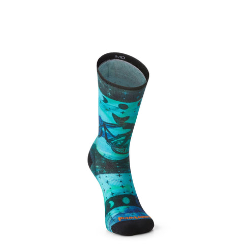 Bike Zero Cushion Celestial Print Crew Socks - Women