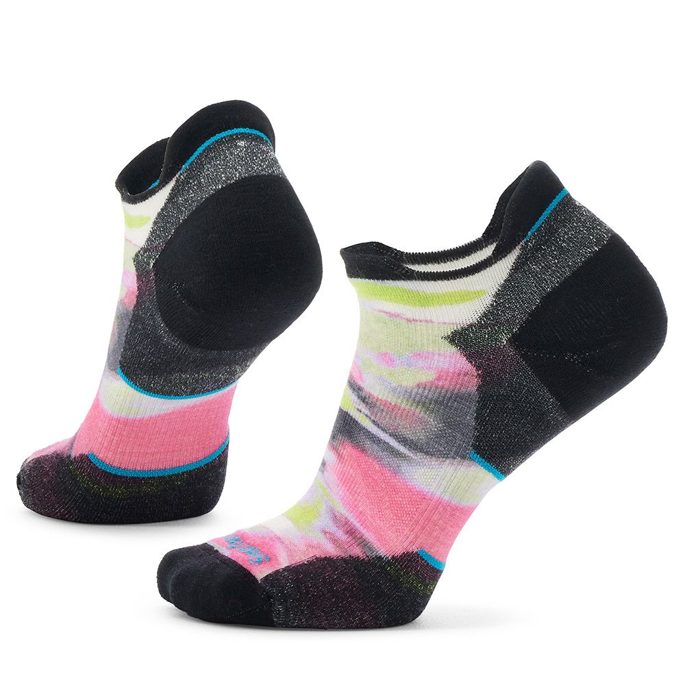 Run Targeted Cushion Brushed Print Low Ankle Socks - Women by SmartWool in multicolor, cushioned for comfort, ideal for running and outdoor use