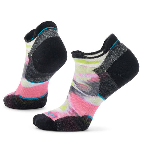 Run Targeted Cushion Brushed Print Low Ankle Socks - Women by SmartWool in multicolor, cushioned for comfort, ideal for running and outdoor use