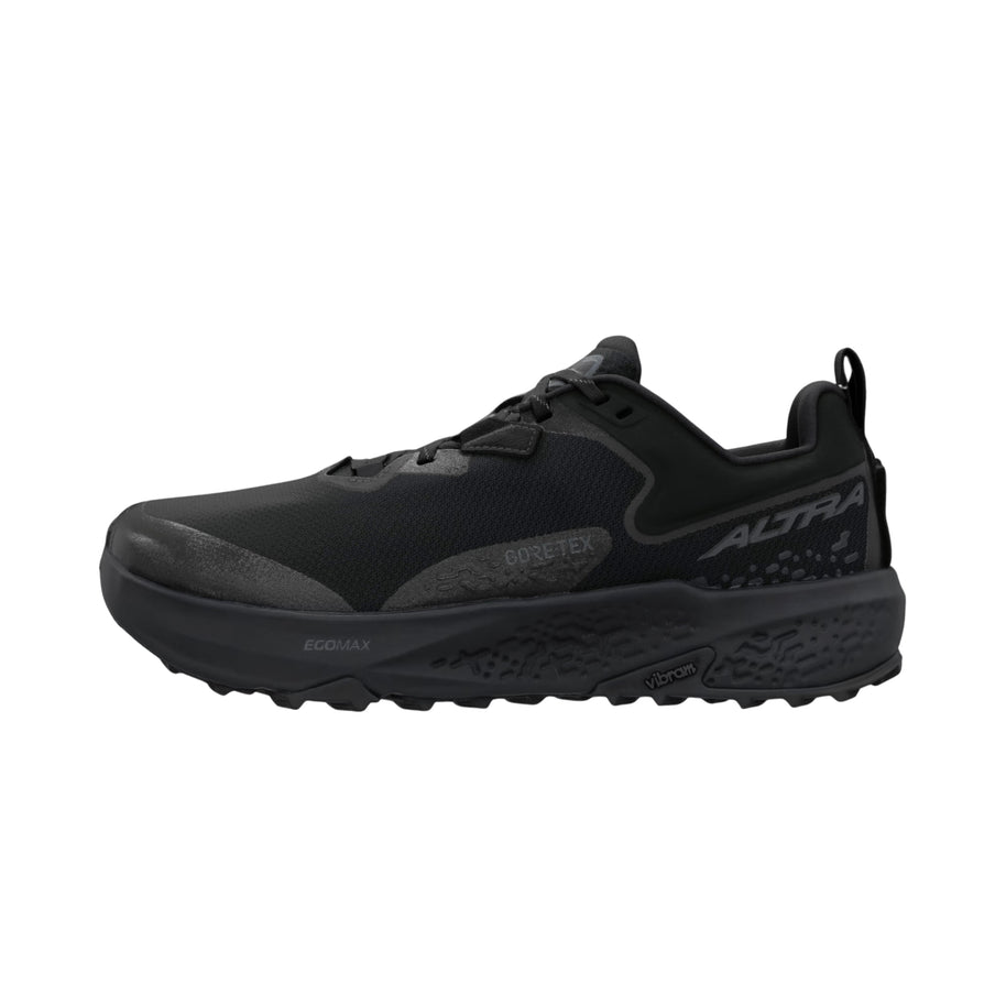Timp 6 GTX - Men by Altra Footwear in black with waterproof GORE-TEX upper and Vibram outsole, lightweight for trail running and hiking