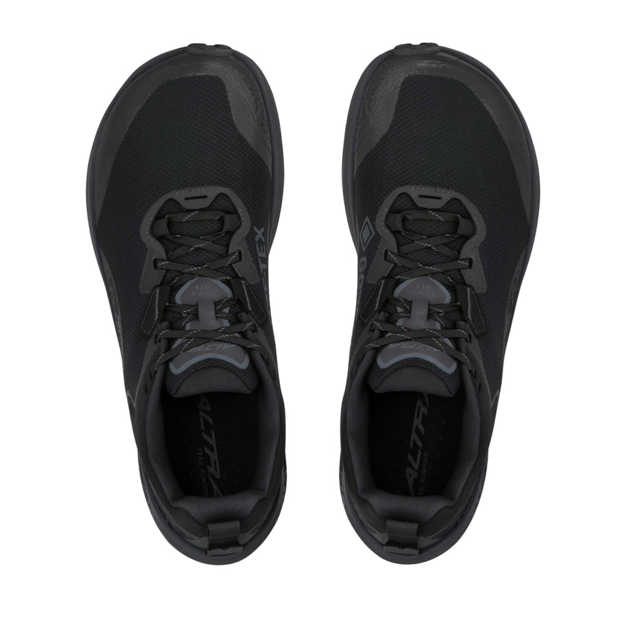 Timp 6 GTX - Men by Altra Footwear in black with waterproof GORE-TEX upper and Vibram outsole, lightweight trail running shoe