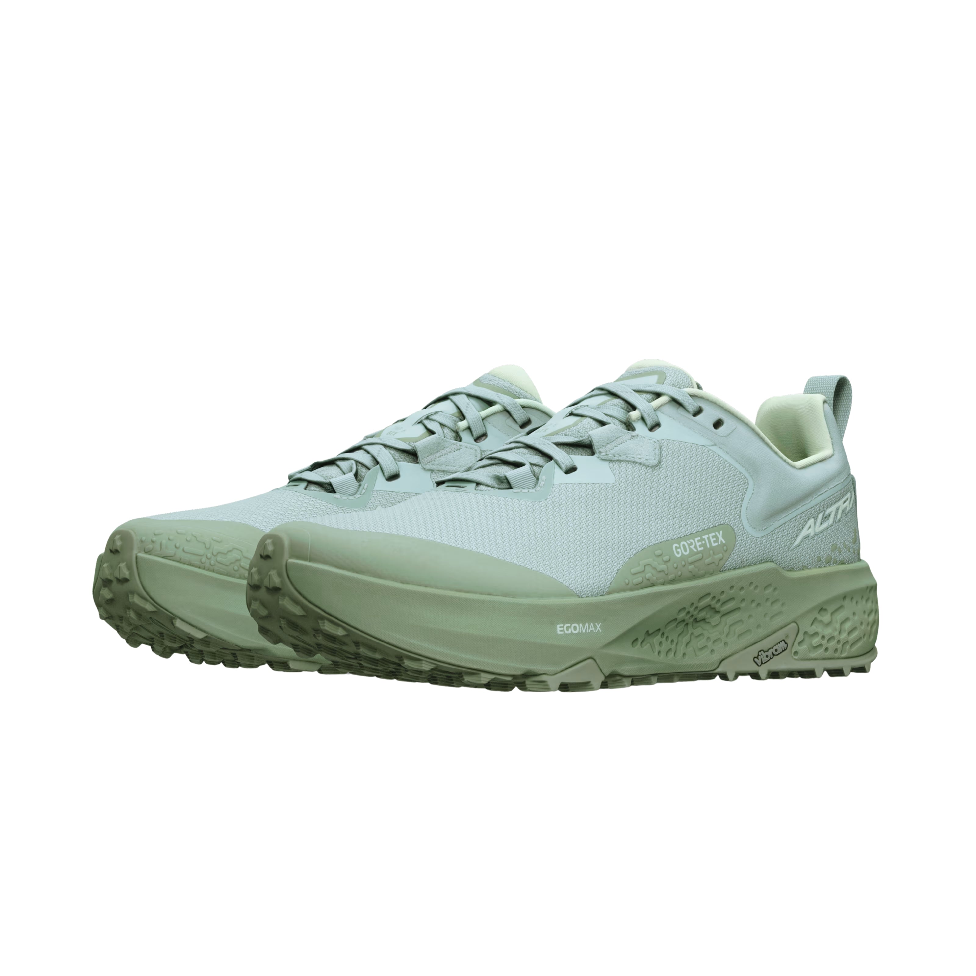 Timp 6 GTX - Women by Altra Footwear in light green with GORE-TEX waterproof upper and Vibram outsole, lightweight trail running shoe for rugged conditions