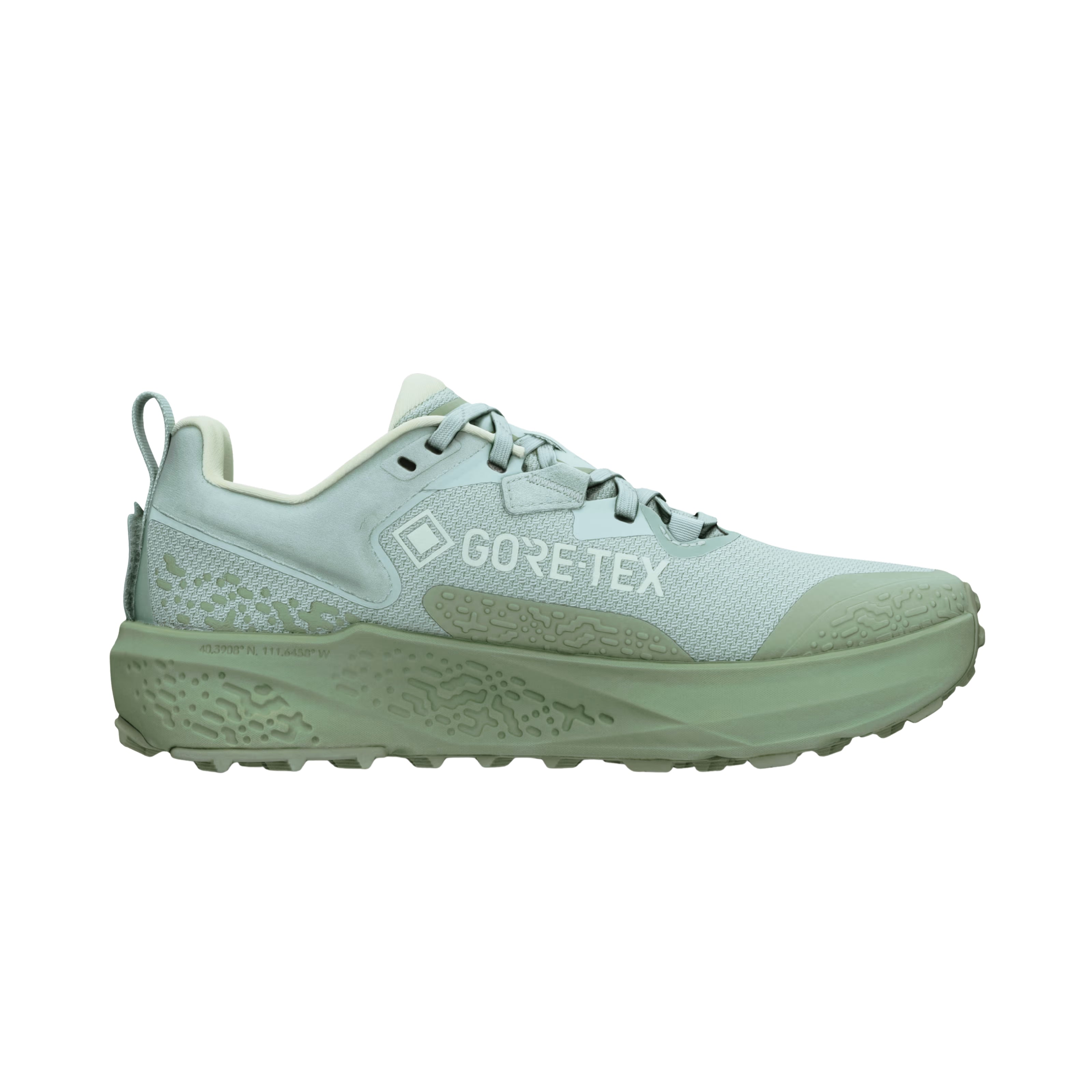 Timp 6 GTX - Women by Altra Footwear in light green with waterproof GORE-TEX upper and Vibram outsole for lightweight trail protection