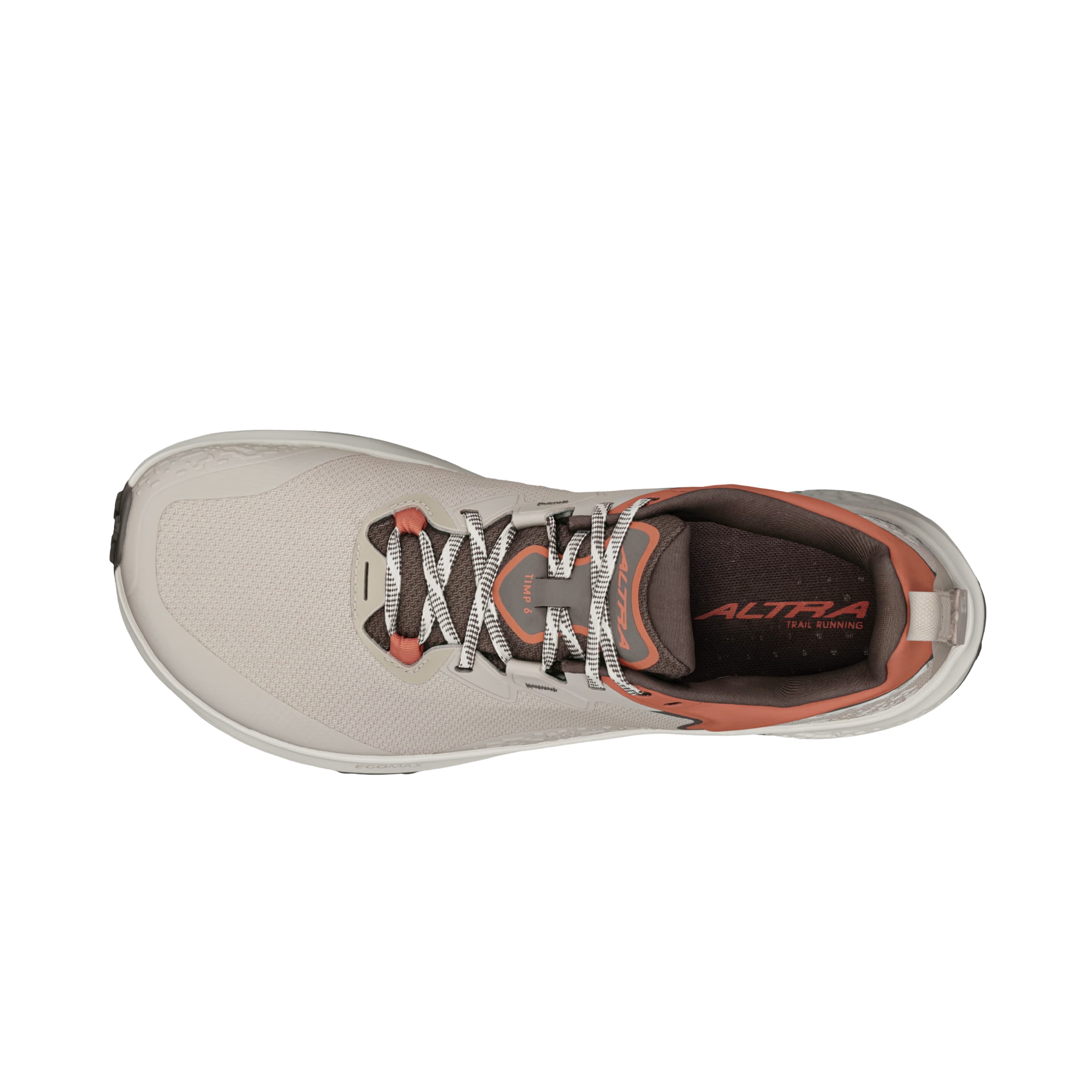 Timp 6 - Men by Altra Footwear in beige and rust with soft rolled mesh upper and sticky outsole for durable trail running and outdoor use