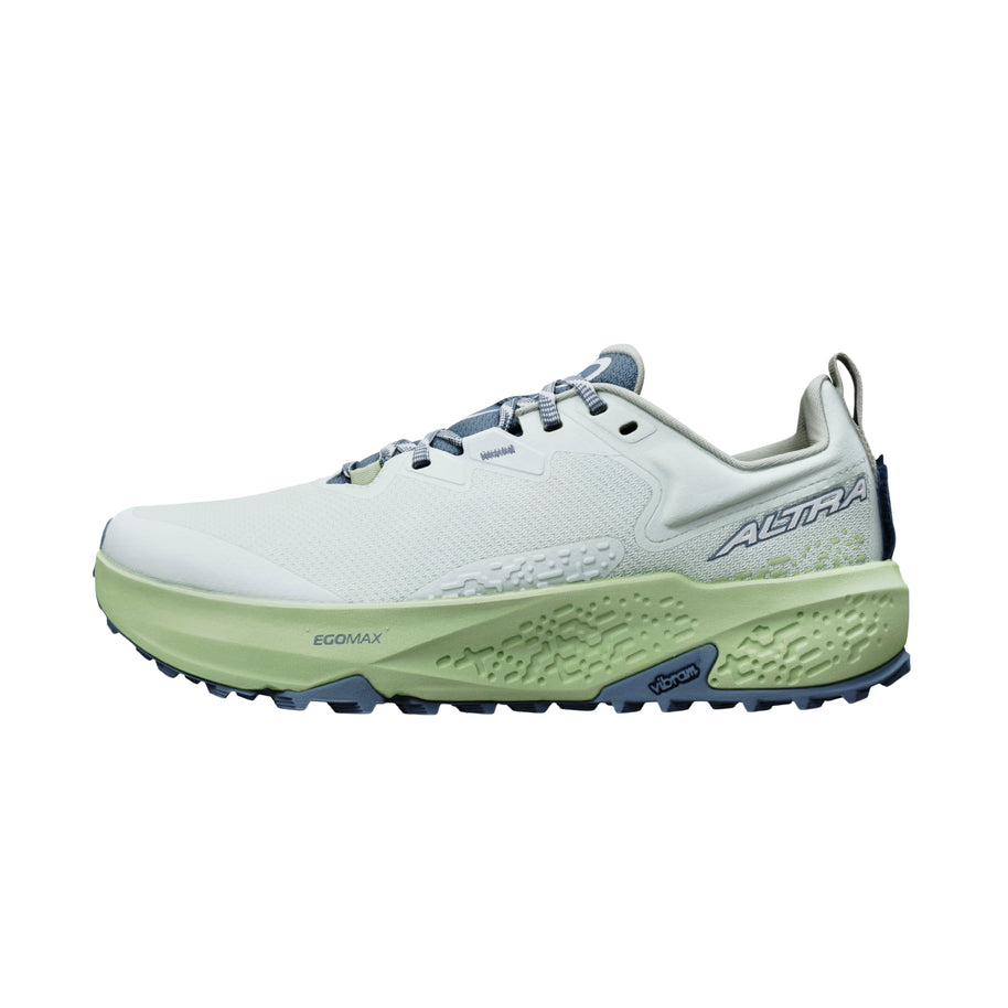 Timp 6 - Women by Altra Footwear in light green and white with sticky outsole and soft rolled mesh upper for durable trail running and hiking
