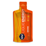 Liquid Energy Gel by GU Energy in orange, smooth liquid carbohydrates with caffeine for fast energy during running and endurance sports