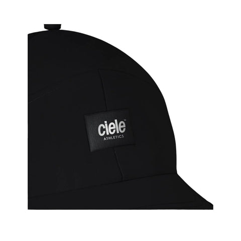 TRKCap SC - Box by Ciele in black, technical trucker cap with curved brim, pinched crown, COOLmatic 3D air mesh, ideal for running