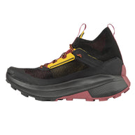 Prodigio Hike GTX - Men by La Sportiva in black, yellow, and burgundy, waterproof hiking shoe for mountain terrain durability and efficiency