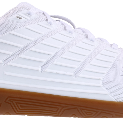 Inov8 Bare-XF V2 Wide women's training shoe in White/Gum, side view of white upper on gum rubber sole