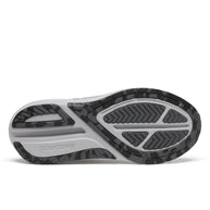 Saucony Echelon 10 X Wide men's road running shoe in Black/Silver, outsole view of grey and camo-pattern rubber