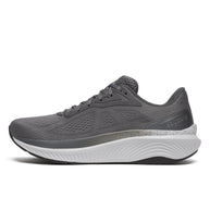 Saucony Echelon 10 X Wide men's road running shoe in Carbon/Black, inner side view of grey mesh upper
