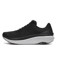 Saucony Echelon 10 X Wide men's road running shoe in Black/Silver, inner side view of black mesh upper