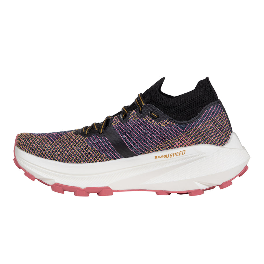 Prodigio Pro - Women by La Sportiva in black and pink with XFlow Speed technology, ultralight trail running shoe for competitive athletes