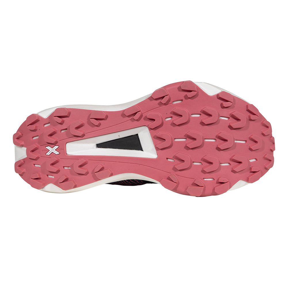 Prodigio Pro - Women by La Sportiva in white and pink, trail running shoe with XFlow Speed technology for ultrarunners and competitive athletes