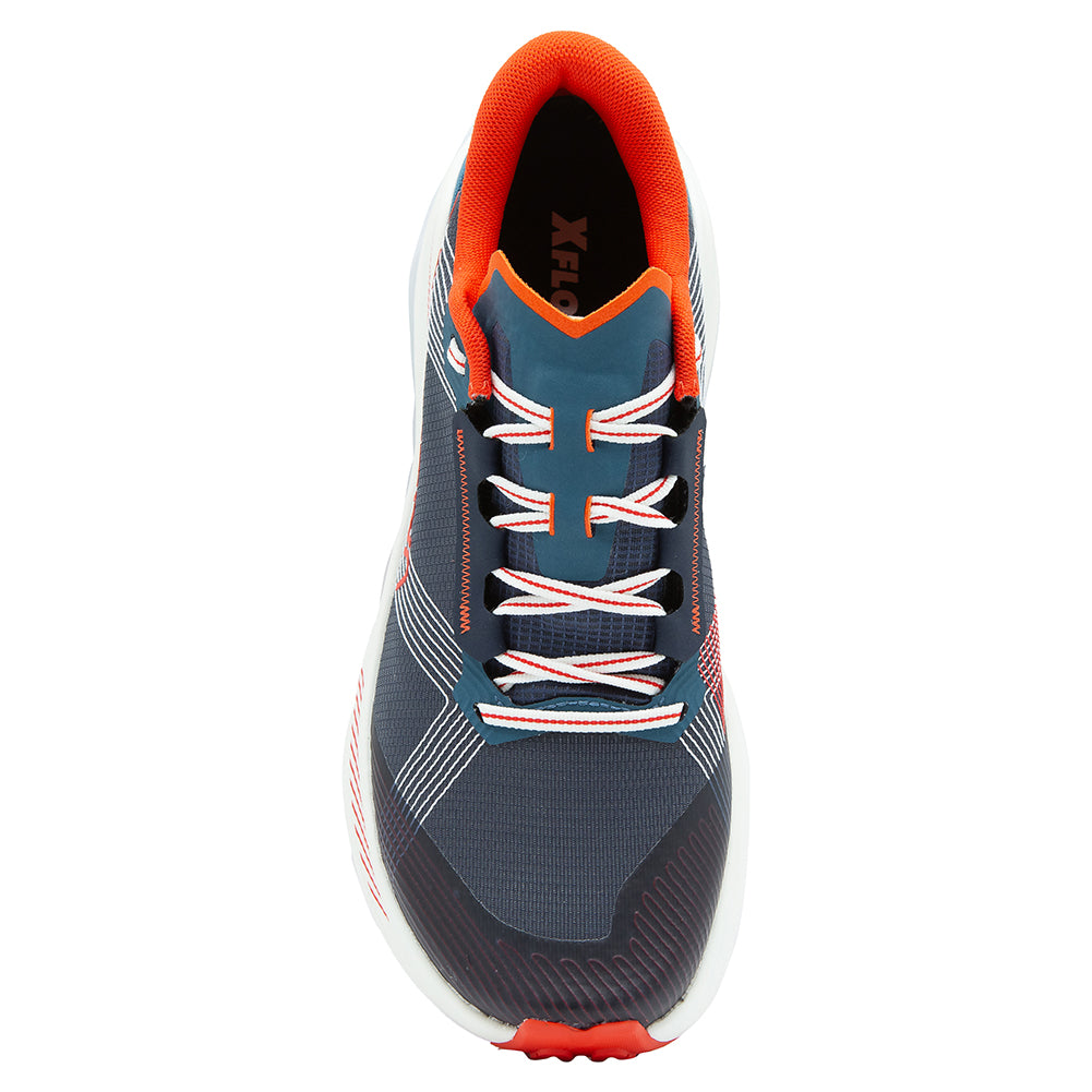 Prodigio Max - Men by La Sportiva in blue and orange with maximal cushion and protection for ultra-distance trail running and racing