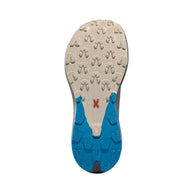Prodigio Max - Women by La Sportiva in beige and blue with high cushioning and durable sole for ultra-distance trail running and racing