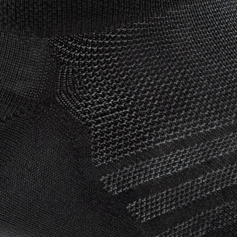 Run No Show Tab Ultra-Lightweight Running Sock - Men by Darn Tough in black with chafe-eliminating cuff and high-performance flex zones for running