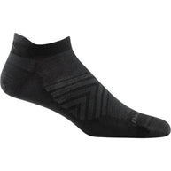 Run No Show Tab Ultra-Lightweight Running Sock - Men by Darn Tough in black with chafe-free cuff and flex zones for high-performance running