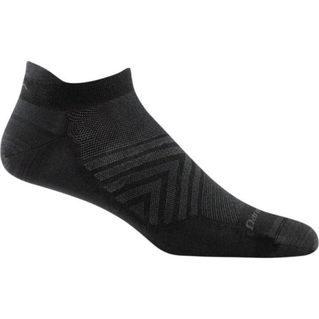 Run No Show Tab Ultra-Lightweight Running Sock - Men by Darn Tough in black with chafe-free cuff and flex zones for high-performance running