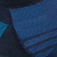 Run No Show Tab Ultra-Lightweight Running Sock - Men by Darn Tough in blue and black with chafe-free cuff and flex zones for high-performance running