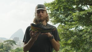 Akasha II - Men by La Sportiva in black and green, cushioned responsive trail shoe with durable outsole for technical terrain and high mileage running