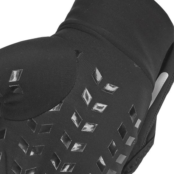Basic Gloves by Nofel in black with brushed fabric, snug fit, reflective logo, Touch Tec fingers for warmth and everyday use
