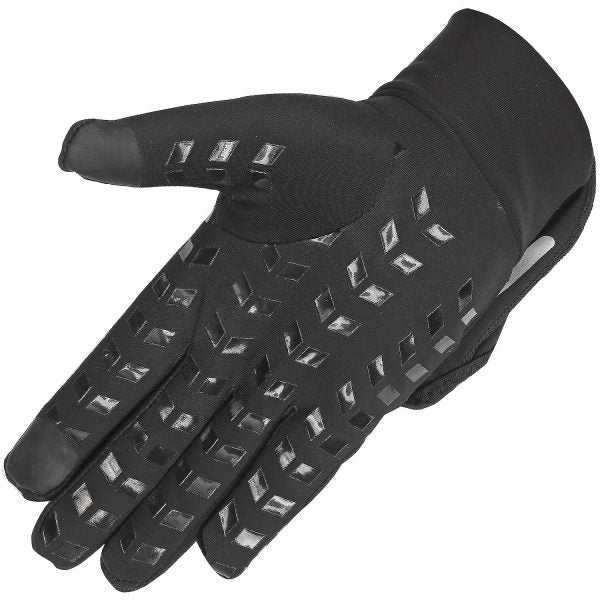 Basic Gloves by Nofel in black with brushed fabric, reflective logo, Touch Tec fingers, lightweight warmth, snug fit for everyday use