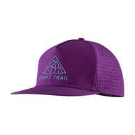 CTM Distance Tech Trucker Cap by Craft in purple with breathable mesh lining and moisture-wicking fabric for running and outdoor use