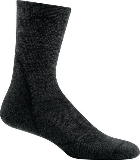 Light Hiker Micro Crew Lightweight Hiking Sock - Men by Darn Tough in dark grey with mesh panels and smooth ribbing for breathability and fit