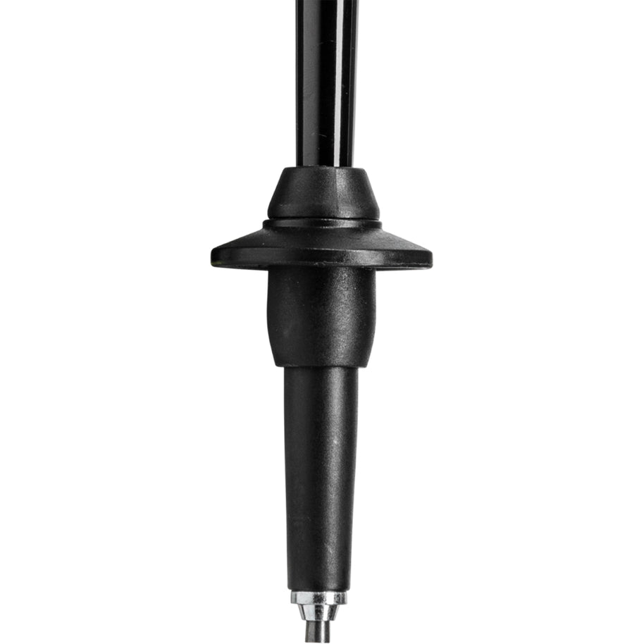 Evotrail FX ONE TA by Leki in black, high-strength aluminum trail running pole with cork grip, stable and durable for rugged use