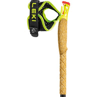 Ultratrail FX ONE by Leki in black and neon yellow with Trail Shark grip-strap system ideal for trail running poles and races
