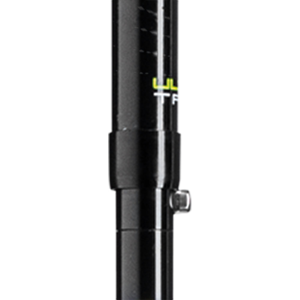 Ultratrail FX ONE by Leki in black, trail running poles with Trail Shark grip-strap system designed for race performance and control