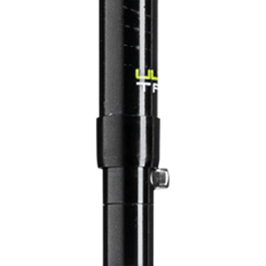Ultratrail FX ONE by Leki in black, trail running poles with Trail Shark grip-strap system designed for race performance and control