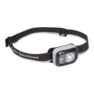 Sprint 225 Headlamp by Black Diamond in black and grey, compact lightweight light for fast-paced running and safety uses
