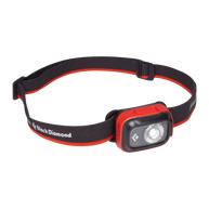 Sprint 225 Headlamp by Black Diamond in black and red, compact lightweight light ideal for fast-paced running and safety use