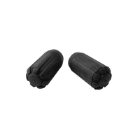 Z-Pole Rubber Tip Protectors by Black Diamond in black, reduce noise and terrain scarring for BD Distance Series Z-Poles on trails