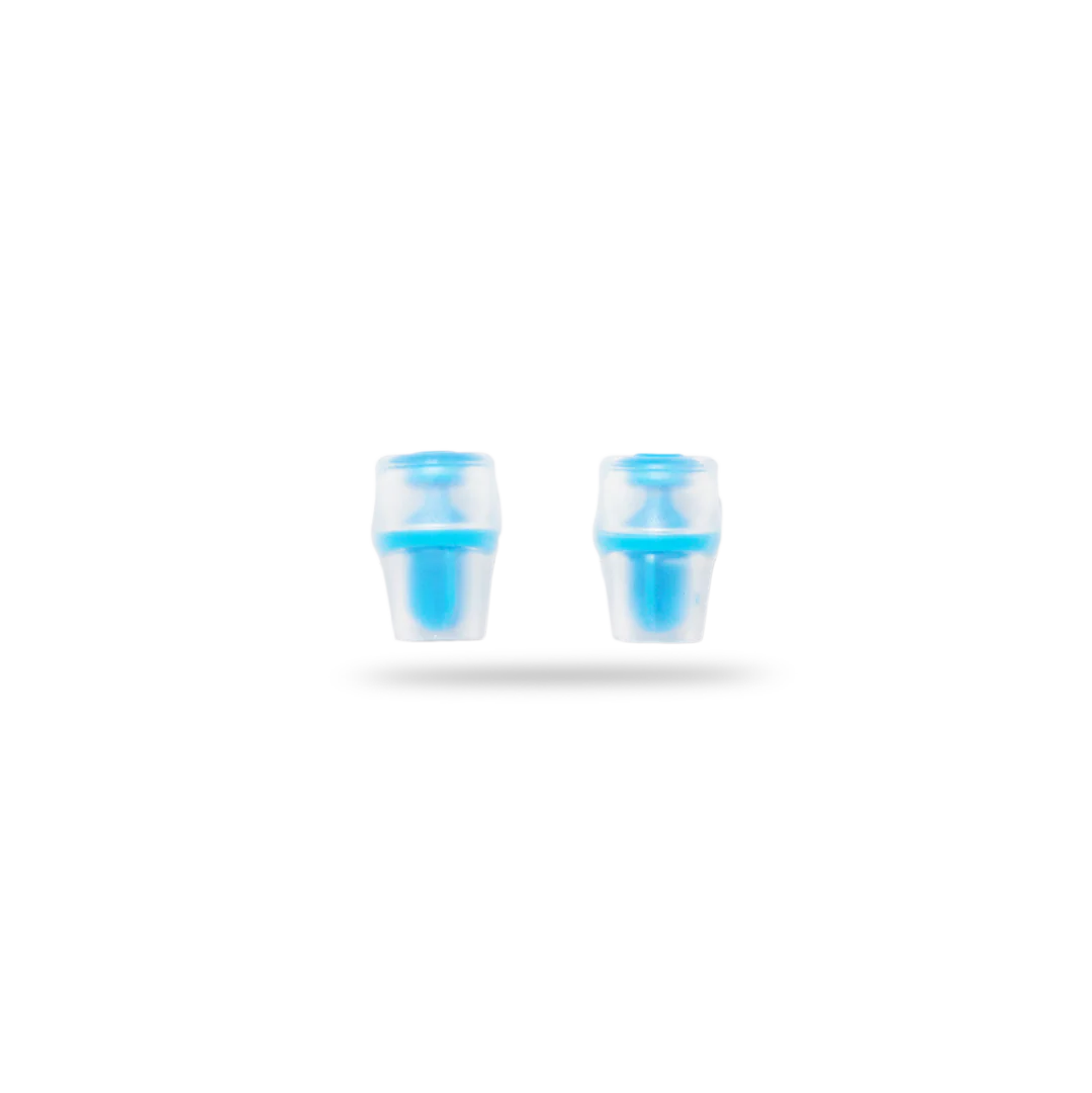 Blaster Bite Valve Sheath 2-Pack by Hydrapak in blue and clear, durable silicone bite valve replacement for hydration systems, soft bite ideal for chewers